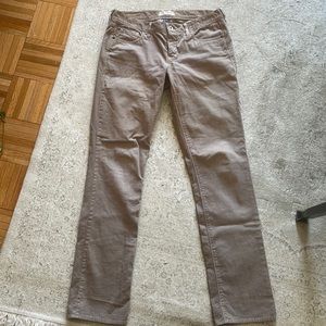 Madewell taupe low rise cords